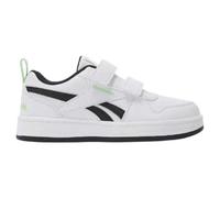 Reebok Royal Prime 2.0 Two Strap Sneaker, FTWRWHITE/Black/SOLARLIME, 1.5 UK Child
