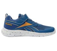 Reebok Rush Runner 5 Elastic LACE & TOP Strap Sneaker, TWILIGHTBLUE/ELECTRICAMBER/FTWRWHITE