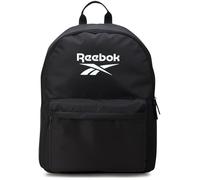 Reebok School Backpack - Multi Purpose Lightweight Basic Backpack with Water Bottle Pocket - Bookbag for Men & Women, Black Element With White Logo, One Size