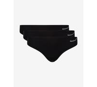 Reebok Serena Sports Thongs For Women - Pack of 3 | Moisture Wicking Underwear Women | Multipack Women's Briefs, Available In XS, S, M, L Black