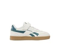 Reebok Smash Edge Elastic & TOP Strap Sneaker, Chalk/RETROTEAL/SGUM1, 9.5 UK Child