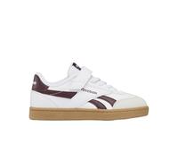 Reebok Smash Edge Elastic & TOP Strap Sneaker, White/BLACKCHERRY/SGUM1, 1 UK