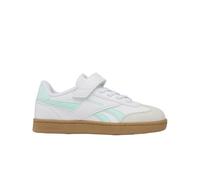 Reebok Smash Edge Elastic & TOP Strap Sneaker, White/GLITCHAQUA/SGUM1, 10 UK Child