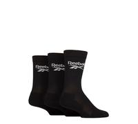 3 Pair Pack Crew Sport Sock Reebok Black 4.5-6