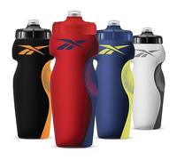 Reebok Squeeze Water Bottles With Athletic Design - Water Bottle 24 oz - Sports Water Bottle - Reusable Water Bottle For Gym, Running, Hiking etc, BPA Free (Red)