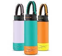 Reebok Stainless Steel Sports Water Bottle | Double Wall Vacuum Insulated, Leakproof, BPA Free with Paracord Handle | Ideal for Work, Travel, Outdoor, Gym (Pack of 1, 32 oz., Teal)