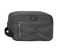 Reebok - Stam Adaptable Dual-Compartment Toiletry Bag, Grey, 25 x 15 x 10 cm, Polyester, by Joumma Bags