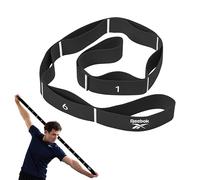 Reebok Stretch Strap, Multi-Loop Flexibility Aid | Multi-Loop Stretch Strap | Assisted Stretching for Legs, Back, Hips & Flexibility | Non-Elastic | Home & Studio Use