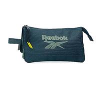 Reebok Summerville Blue Pencil Case, 3 Compartments, 22 x 12 x 5 cm, Polyester