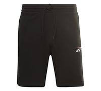 Reebok Te Vector Men's Fleece Shorts, Black/Clabur, L