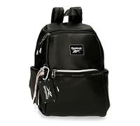 Reebok Tina Adjustable Backpack for 9-Inch Tablets, Black, 25.5 x 35 x 14 cm, Synthetic Leather, 12.5 L