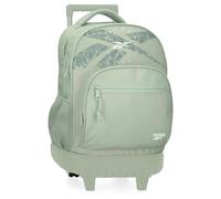Reebok Trace Backpack, Compact, 2 Wheels, Green, 32 x 43 x 21 cm, 28.9 L, Polyester by Joumma Bags