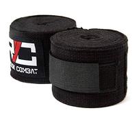 Reebok Unisex Adult Combat Boxing Hand Wraps - Black, 180-Inch