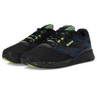 Reebok Unisex-Adult Nano X4 Sneaker, Black/Escape Blue/Digital Lime, 10.5 Women/9 Men