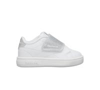 Reebok Unisex Baby Court Clean Hook & Loop Trainers, White/White/Silver, 25 EU, White Silver, 8 UK