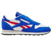 Reebok Unisex Classic Leather Sneaker, Chalk/Optimum Blue/Vector RED, 2.5 UK