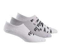 Reebok UNISEX Classics 3 Pairs NO SHOW SOCKS, white/lgh solid grey/white, M