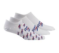 Reebok UNISEX Classics 3 Pairs NO SHOW SOCKS, white/vector blue/vector red, L