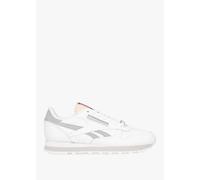 REEBOK Unisex Cloud Leather Trainers In White/Grey/Grey Mens Shoe Size