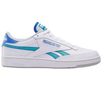 Reebok Men's Workout Low-M Sneaker, White/Kinetic Blue/Unleashed Green, 11.5 Women/10 Men