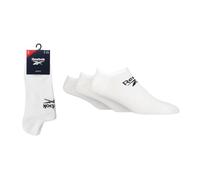 Reebok Unisex 'Core' Trainer Socks - Mens and Ladies, Low Cut, Soft Cotton, Plain Socks with Arch Support & Seamless Toe's 3 Pair Multipack Size Range of UK 2.5-12.5 White 4.5-6