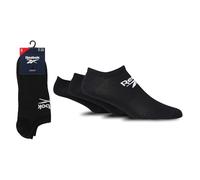 Reebok Unisex 'Core' Trainer Socks - Mens and Ladies, Low Cut, Soft Cotton, Plain Socks with Arch Support & Seamless Toe's 3 Pair Multipack Size Range of UK 2.5-12.5 Black 6.5-8