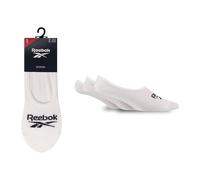 Reebok Unisex 'Essentials' Shoeliner Socks - Mens and Ladies, Soft Cotton, Low Cut Invisible Ped Socks with Seamless Toe and Non Slip Heel 3 Pair Multipack Size Range of UK 2.5-10 White 6.5-8