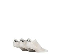 Reebok Unisex 'Essentials' Trainer Sock - Mens & Ladies, Cotton, Sports Use, Cushioned, Arch Support, Plain, Pull-up Heel, 3 Pair Multipack UK Size Range 2.5-10 White 8.5-10 UK
