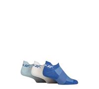 Reebok Unisex 'Essentials' Trainer Sock - Mens & Ladies, Cotton, Sports Use, Cushioned, Arch Support, Plain, Pull-up Heel, 3 Pair Multipack UK Size Range 2.5-10