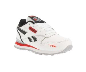 Reebok Unisex Kids Classic Leather Step N Flash FTWWHT/PUGRY3/VECRED 12.5