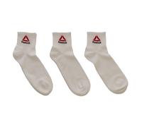 Reebok Unisex Pack of 3 D0850 Ankle Socks for Men and Women - White - Size UK 9-11