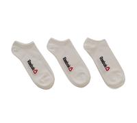 Reebok Unisex Pack of 3 Invisible Socks D0842 for Men and Women - White - Size 4.5-5.5 (UK Shoe)