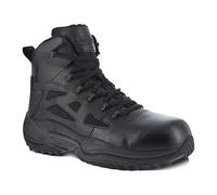 Reebok Unisex Rapid Response Rb Safety Toe 6" Stealth Boot with Side Zipper Rb8678 Hiking Shoe, Black, 12 UK