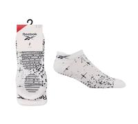 Reebok Unisex 'Technical' Yoga Socks - Mens and Ladies, Soft Cotton, Low Cut Trainer, Socks, Arch Support, Seamless Toe, Cushioned, with Grips, 1 Pair Size Range of UK 2.5-10 White 6.5-8