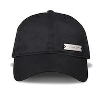 Reebok Women's Active Metal Badge Cap with Adjustable Strap (One Size Fits Most) Low Profile Front Panel, Foundation-Black