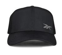 Reebok Unisex's Stretch Mesh-Back Trucker Cap with Adjustable Snapback for Men and Women (One Size Fits Most) Baseball, Athletic-Black