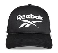Reebok Unisex's Trucker Mesh-Back Cap with Adjustable Snapback for Men and Women (One Size Fits Most) Baseball, Aero-Black