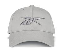 Reebok Unisex's Vector Classic Ballcap with Adjustable Snapback for Men and Women (One Size Fits Most) Baseball Cap, Pure Grey
