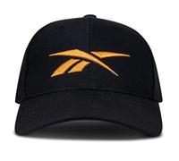 Reebok Vector Baseball Hat | Quick-Drying | Adjustable | Snapback | Everyday | Sun Protection - Black/Electric Amber