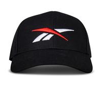 Reebok Vector Hat | Snapback | Adjustable | Everyday | Fitness | Sun Protection | Classic | Baseball Cap, Black W/Red & White, One Size