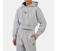 Reebok - Wardrobe Essentials Cropped Hoodie, Silver Marl, Size: 2XS
