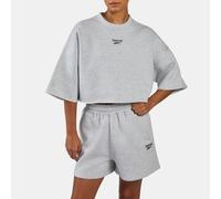 Reebok - Wardrobe Essentials Cropped T-Shirt, Silver Marl, Size: 2XL