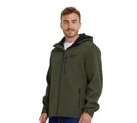 Reebok Waterproof Soft Shell Rain Jacket Men - Rain Coat, Softshell Windbreaker with Hood, Olive, L
