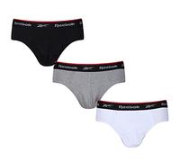 Reebok Mens Wiggins Performance Three Pack Briefs Black/Grey Marl/White XL