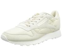 Reebok Women Classic Leather Sneaker, Alabaster/Gold Met./Chalk, 4