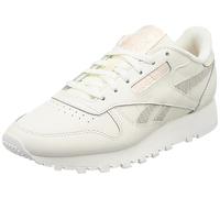 Reebok Women Classic Leather Sneaker, Chalk/Chalk/Possibly Pink F23-R, 6.5