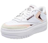 Reebok Women Club C Extra Sneaker, FTWR White/Possibly Pink F23-R/Classic Maroon F23, 8.5