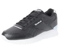 Reebok Women Glide Ripple Clip Sneaker, Black/Silver Met./Feel Good Blue F23-R, 2.5