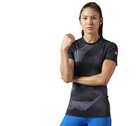 Reebok Women RCF Paddle Short Sleeved T-shirt - Black/Negro, Small