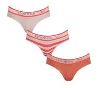 Reebok Womens Seamless Briefs, Multipack of 3 Activewear Underwear Comfortable and Breathable Polymide with Branded Waistband in Coral